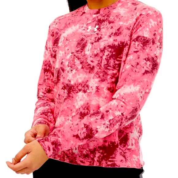 Under Armour Tops - UNDER ARMOUR Rival Pink Lightweight Sweatshirt Sz M